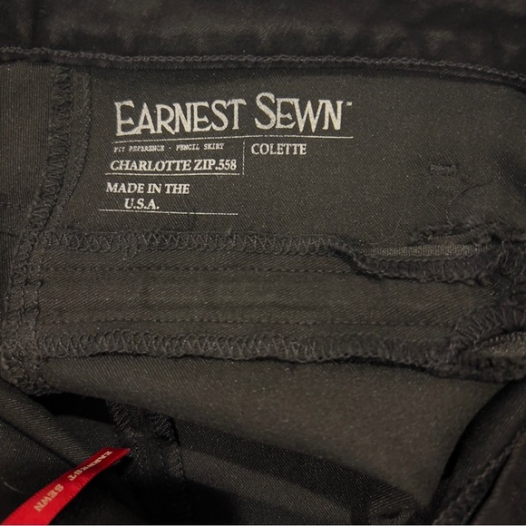 Earnest Sewn Charlotte Coated Waxed  Pencil Skirt - Picture 5 of 6